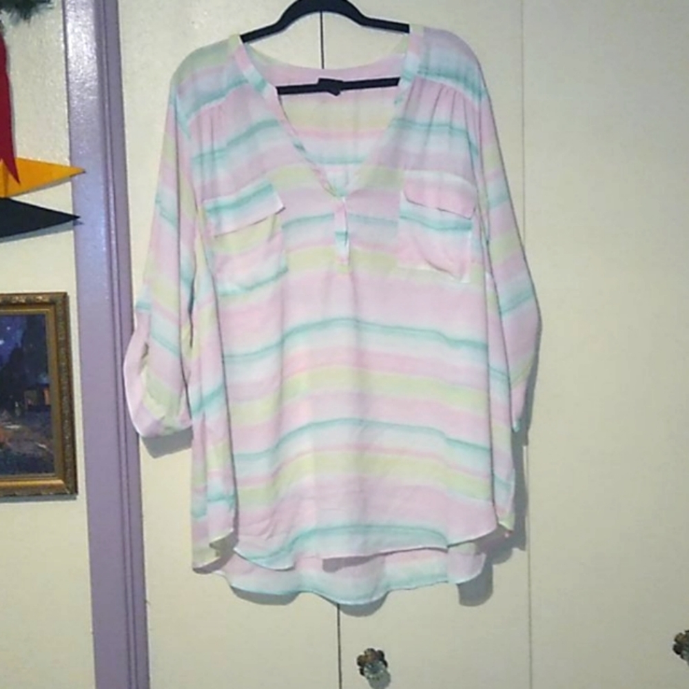 Pastel striped blouse